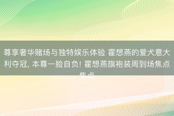 尊享奢华赌场与独特娱乐体验 霍想燕的爱犬意大利夺冠， 本尊一脸自负! 霍想燕旗袍装周到场焦点