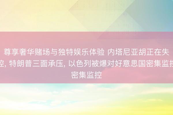 尊享奢华赌场与独特娱乐体验 内塔尼亚胡正在失控, 特朗普三面承压, 以色列被爆对好意思国密集监控