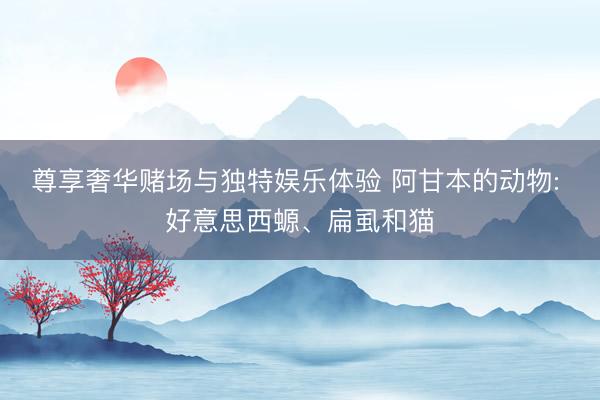 尊享奢华赌场与独特娱乐体验 阿甘本的动物: 好意思西螈、扁虱和猫