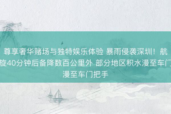 尊享奢华赌场与独特娱乐体验 暴雨侵袭深圳！航班盘旋40分钟后备降数百公里外 部分地区积水漫至车门把手